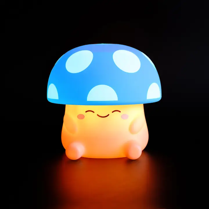 Mushi Ambient Mushroom Night Light | Blue - CR Toys
