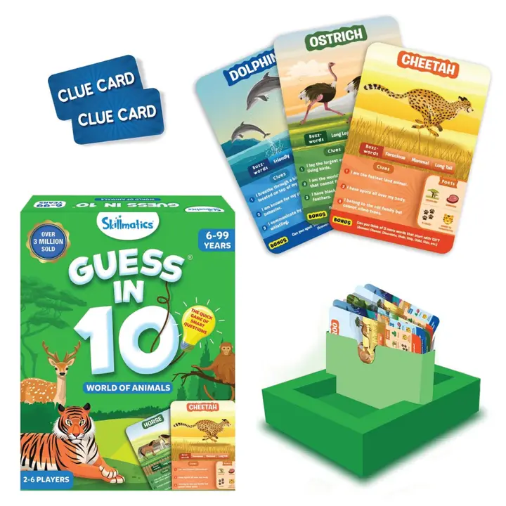 Guess in 10 | World of Animals Card Game 6+ - 2