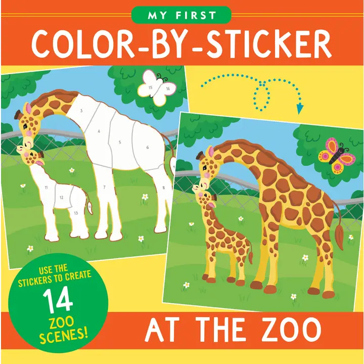 My First Color By Sticker Book | At the Zoo - CR Toys