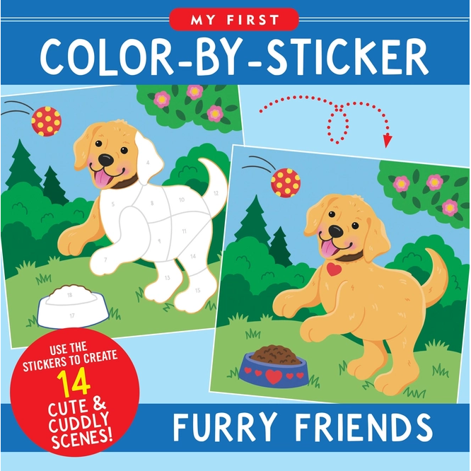 My First Color By Sticker Book | Furry Friends 4+ - 1