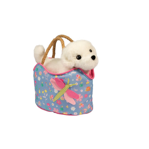 Sassy Sak | Dragonfly Dreams Sak W/Bichon Dog Plush 2+ - 1