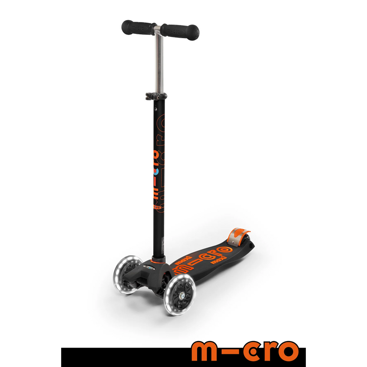 Deluxe Maxi Led Scooter |Black/Orange