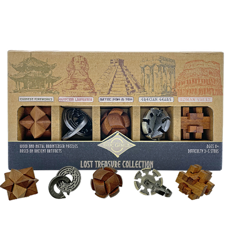 True Genius Lost Treasure Collection - Brain Teaser Puzzles 8+ - 1