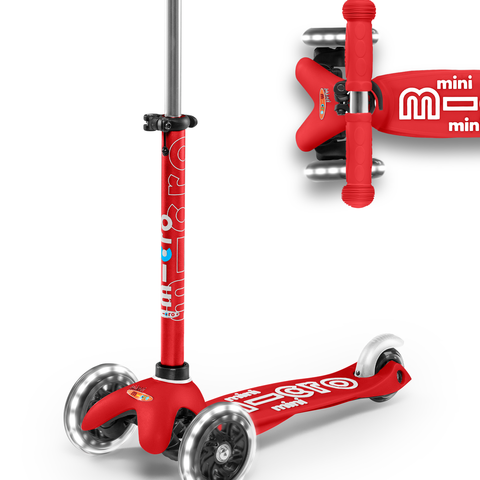 DELUXE MINI LED SCOOTER-RED - CR Toys