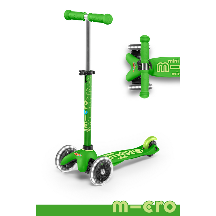 Deluxe Mini Led Micro Scooter |Green