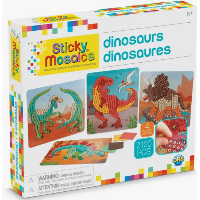 Sticky Mosaics Dinosaurs 5101300600 - CR Toys