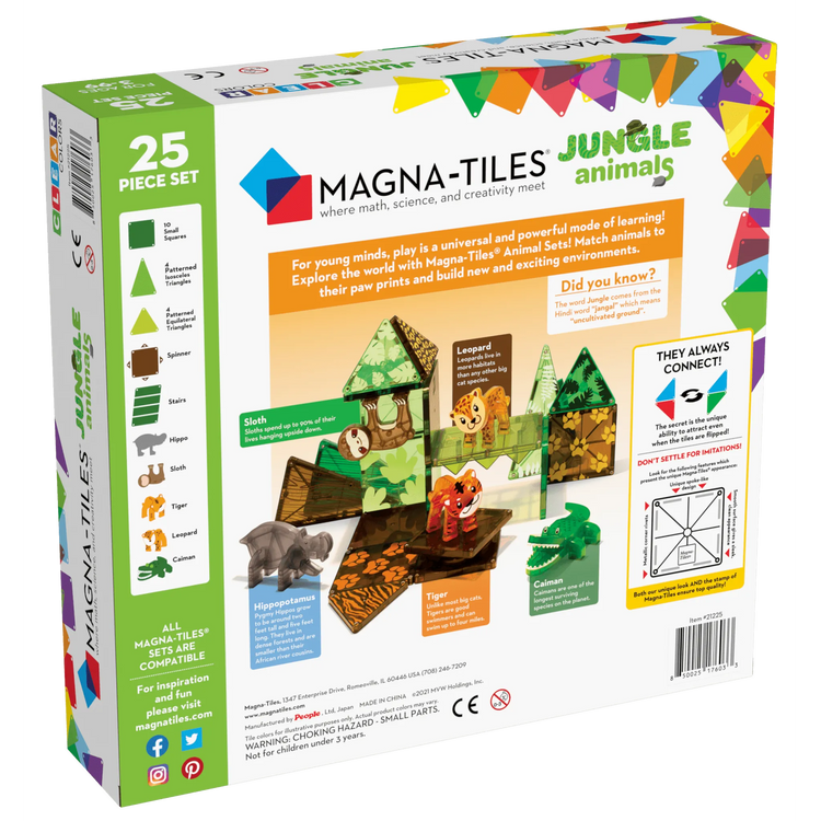 Magna-Tiles | Jungle Animals 25 Pc