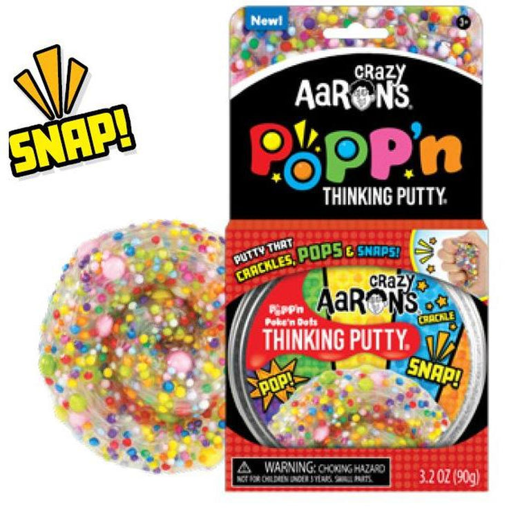 Crazy Aaron's Putty | Poke'N Dots 4" Popp'N Putty Tin Po020