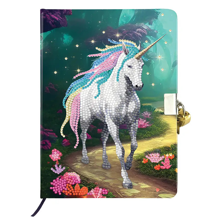 Crystal Art Secret Diary Kit: Unicorn Stroll