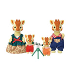 Calico Critters Highbranch Giraffe Family set of four flocked figures with telescope accessory