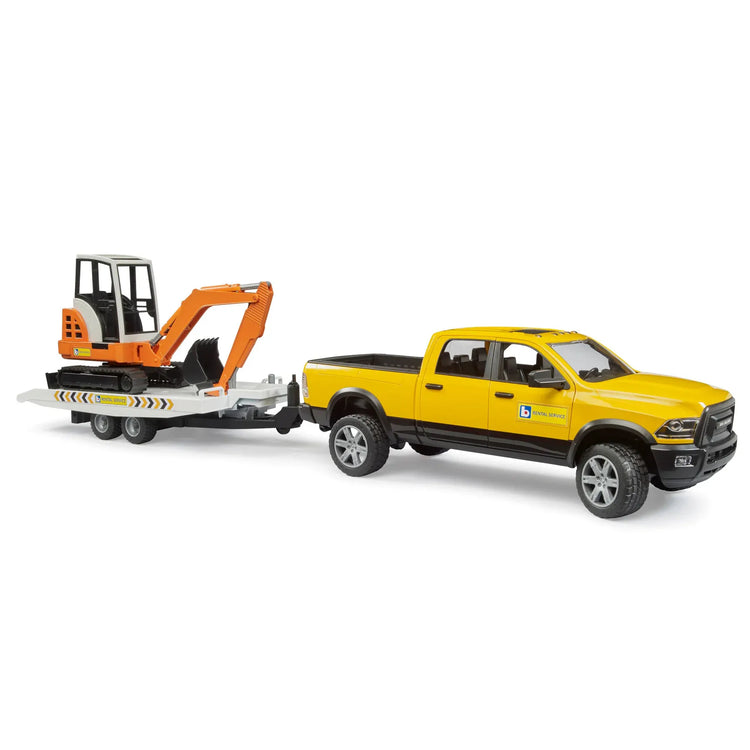 Bruder | RAM Rental Service Truck with Mini Excavator