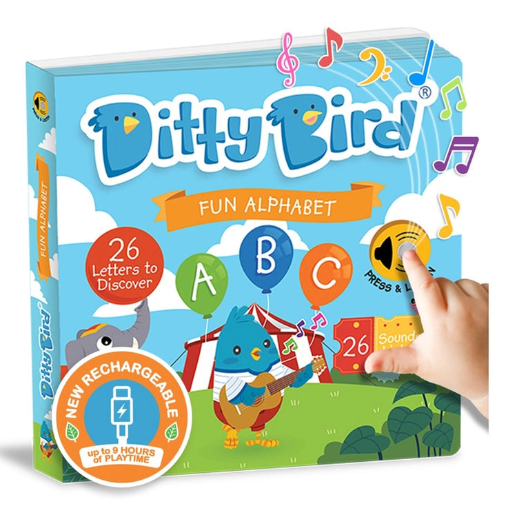 Ditty Bird | Fun Alphabet Abc Song Board Book USB-Rechargeable 1+ - 1