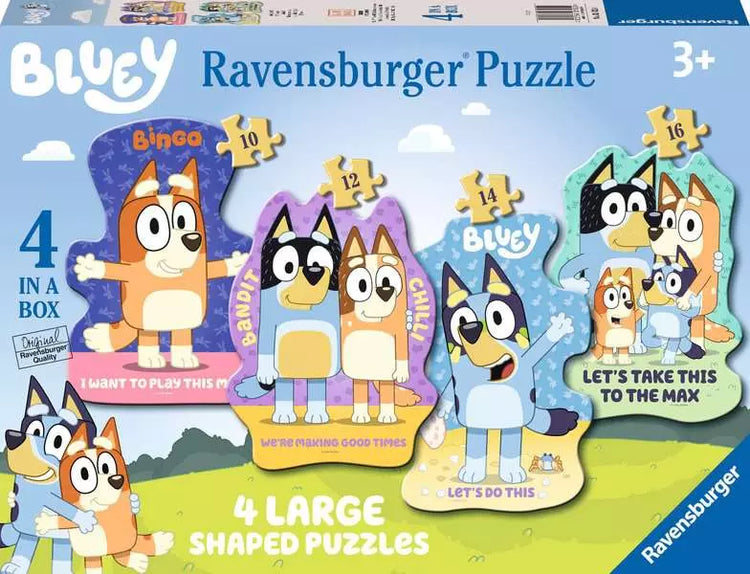 Puzzle | Bluey | 4 Large Shaped Pieces 3+ - 1