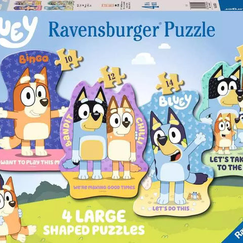 Puzzle | Bluey | 4 Large Shaped Pieces 3+ - 1