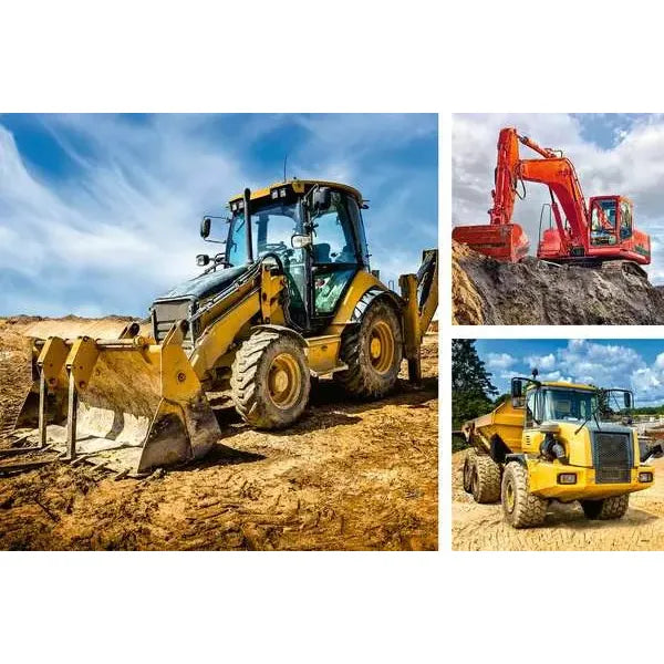 Puzzle | Diggers at Work | 3 x 49 pc 5+ - 3