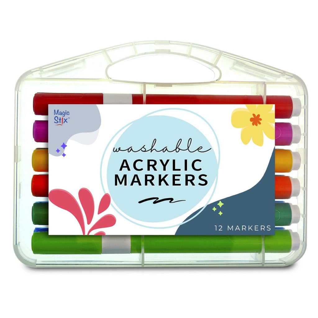 Magic Stix Washable Acrylic Markers 12 pk | TPG-496