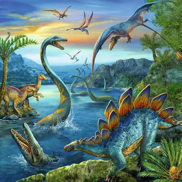 Puzzle | Dinosaur Fascination | 3 x 49 pc 5+ - CR Toys