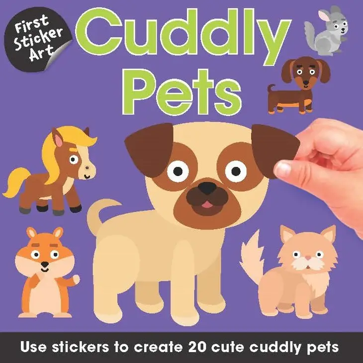 First Sticker Art: Cuddly Pets (190 Stickers!) Activity Book - CR Toys