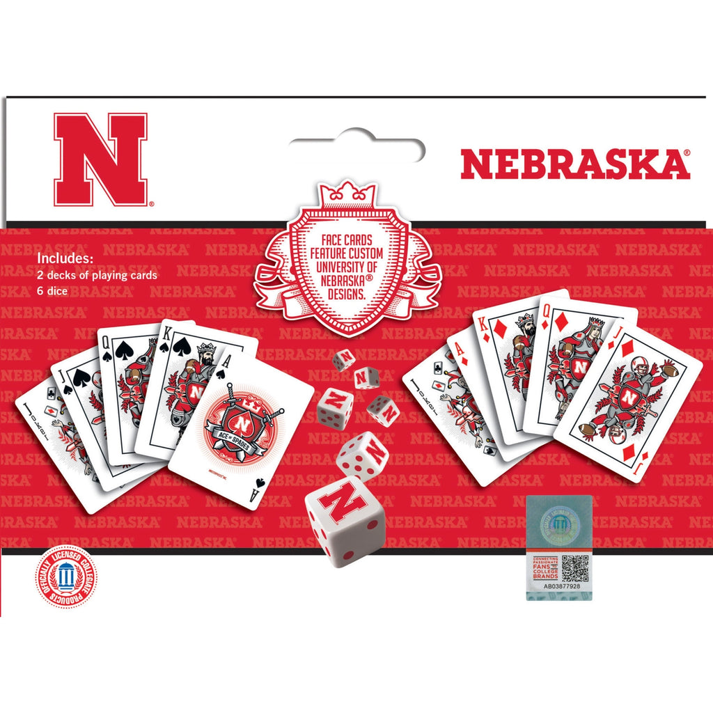 Nebraska Cornhuskers | 2-Pack Playing Cards and Dice Set - 3