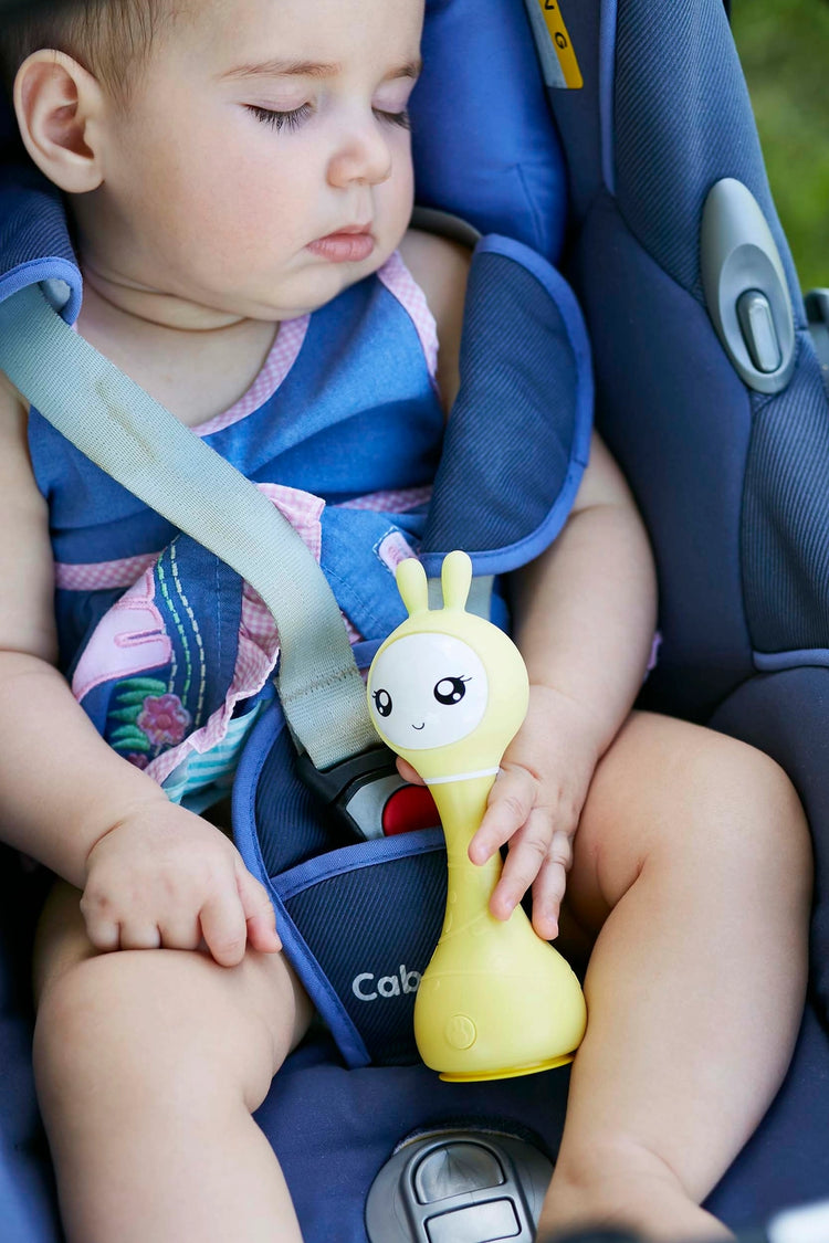 Smarty Bunny Sensory toy w/Music Lights & Teething | Yellow - 2