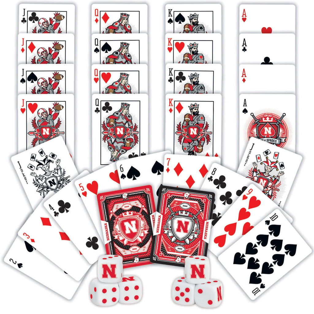 Nebraska Cornhuskers | 2-Pack Playing Cards and Dice Set - 2