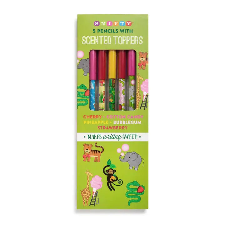 Animal Party Pencil Scented Toppers For Ages 5+