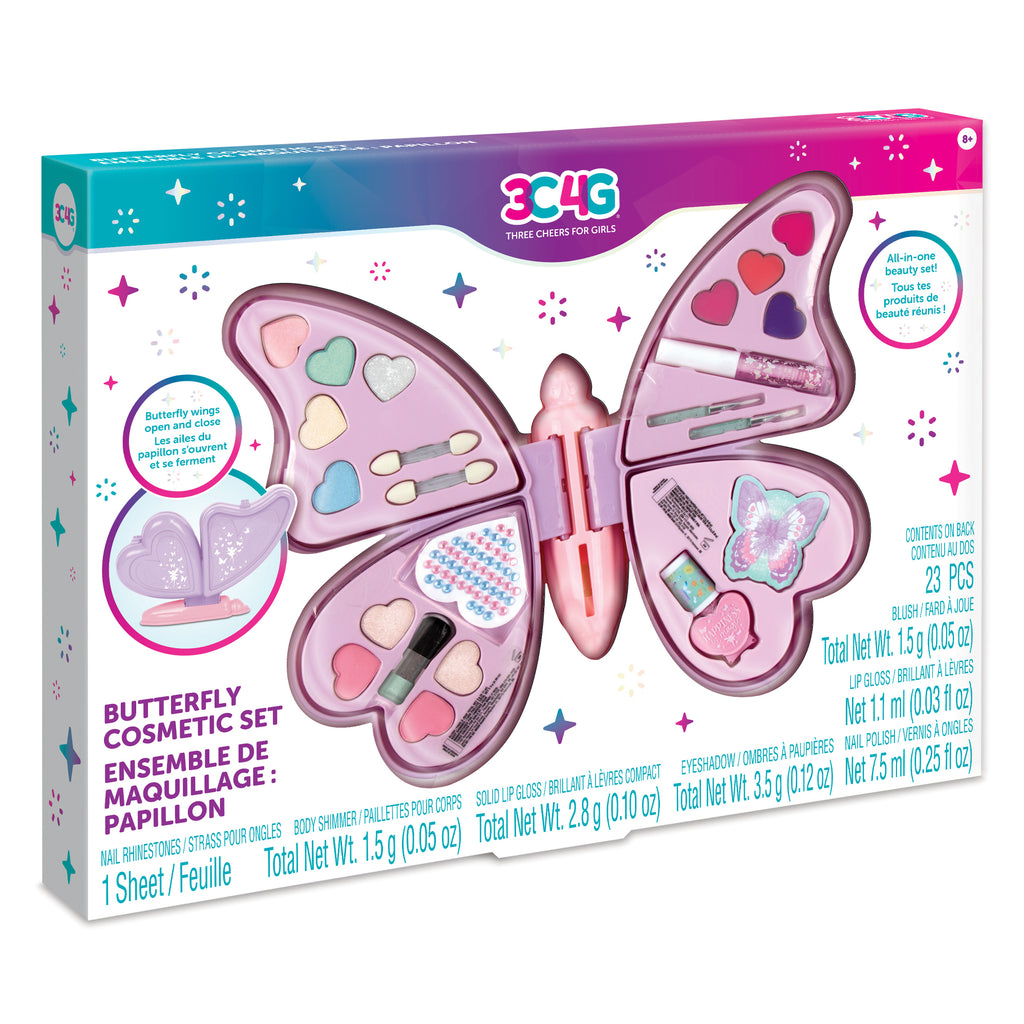 Fairy Garden Folding Butterfly Cosmetic Makeup Set for Ages 8+