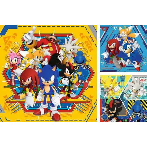 Puzzle | Sonic the Hedgehog | 3x49 pc Puzzles - CR Toys