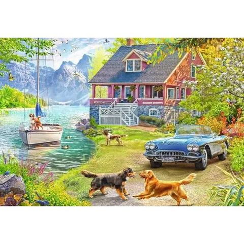 Puzzle | Summer Lake House | 200 Pc - CR Toys