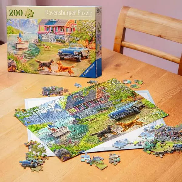 Puzzle | Summer Lake House | 200 Pc - 5