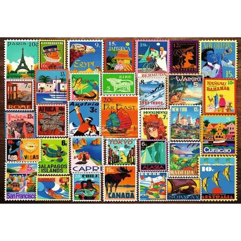 Puzzle | Travel Stamps | 200 Pc - CR Toys