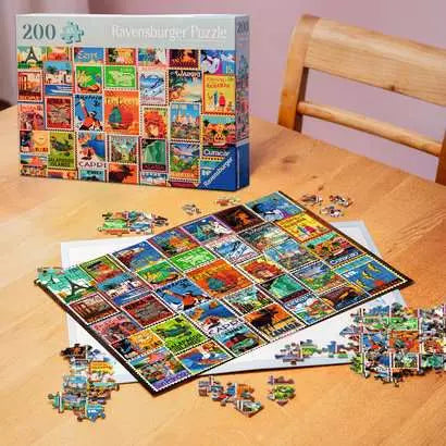 Puzzle | Travel Stamps | 200 Pc - 4