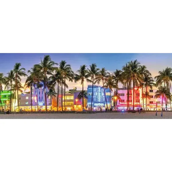 Puzzle | Night Glow on Ocean Drive Panoramic | 1000 Pc - 3