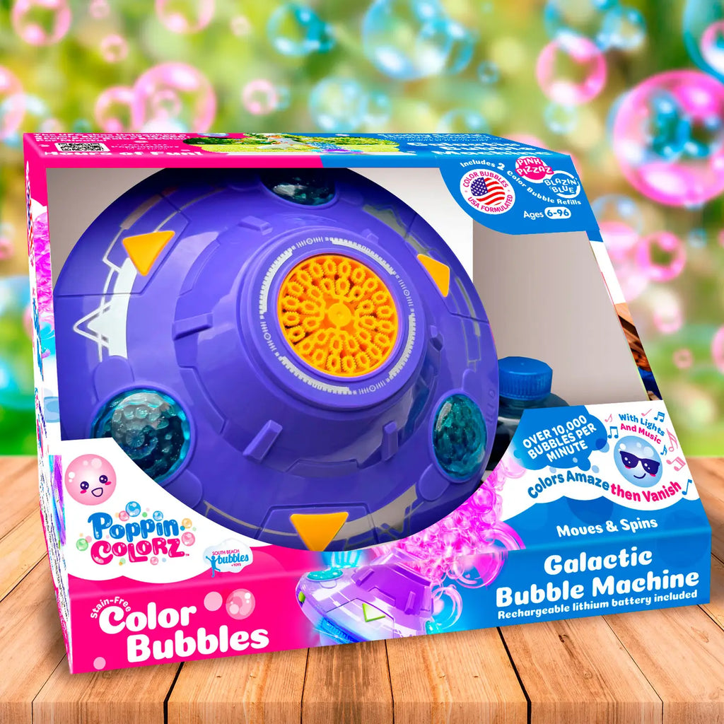 PoppinColorz UFO Bubble Machine 3+ - 3