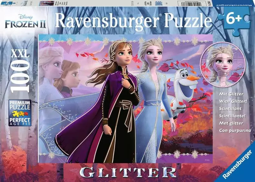 Puzzle | Frozen Strong Sisters | 100 Pc XXL Glitter 6+ - 1