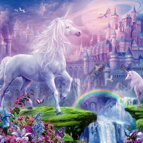 Unicorn Kingdom 100 Pc Glitter Puzzle For Ages 6+