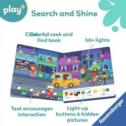 Search and Shine: In the Night Seek and Find Board Book 2+ - 3