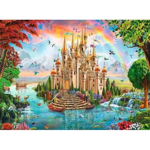 Puzzle | Rainbow Castle | 100 Pc XXL - CR Toys
