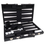 Backgammon | Leatherette Set | Black Stripe Game - 3