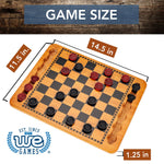Checkers | Red & Black Solid Wood | 14.5 Inch Game - 6