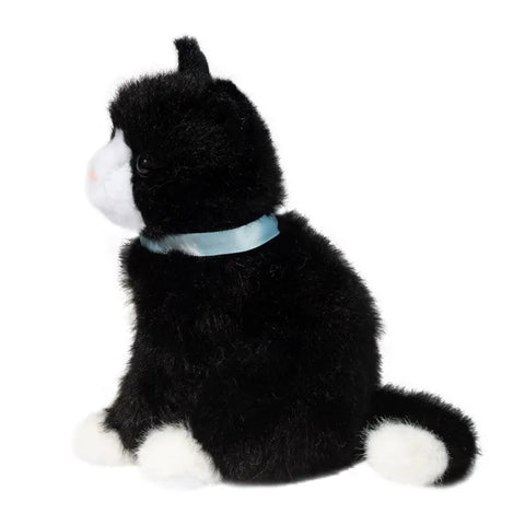 Mini Black & White Cat Plush