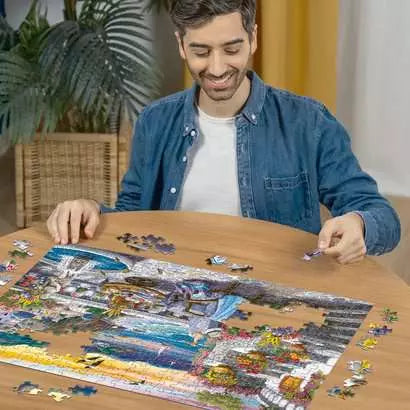 Puzzle | Santorini Sunset | 300 pc Large Format - 3