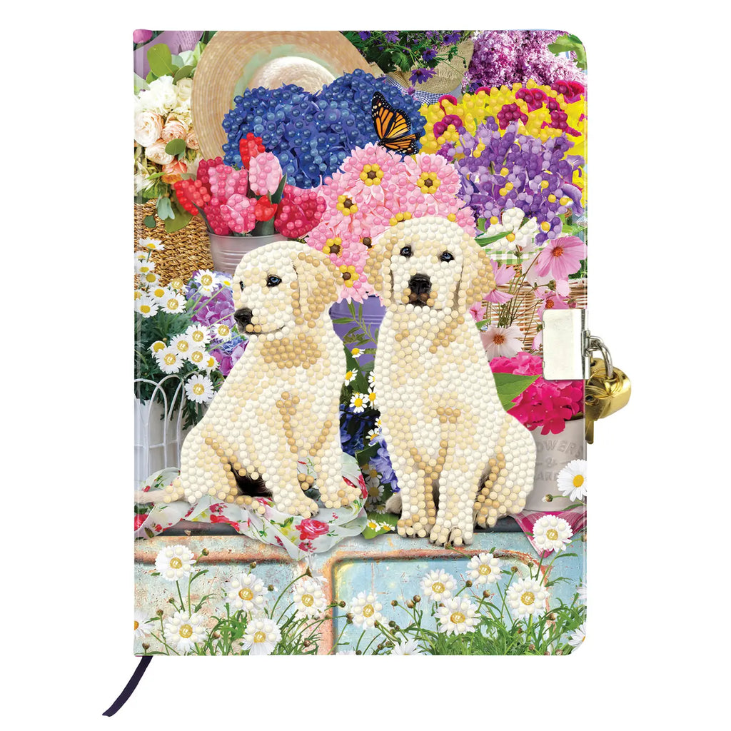 Crystal Art Secret Diary Kit: Country Pups