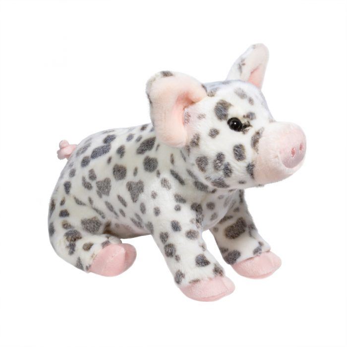 Pauline Black Spotted Pig Plush - 8