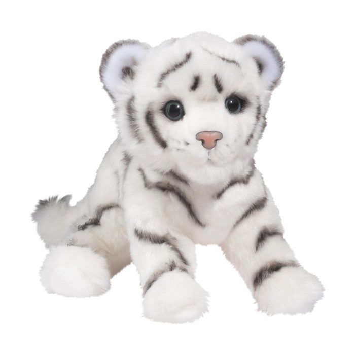 Silky White Tiger Cub Plush - 1