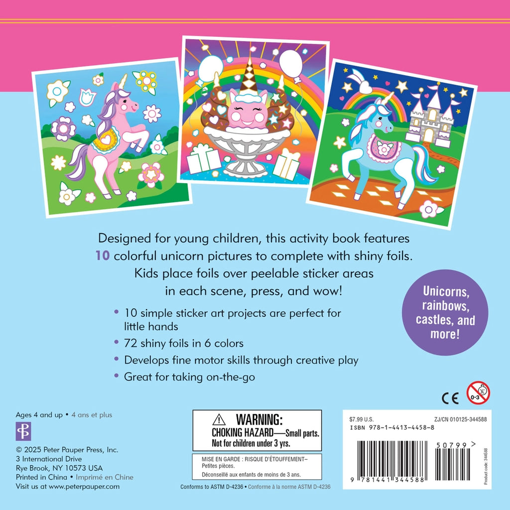 Color By Foil Sticker Book | Unicorns