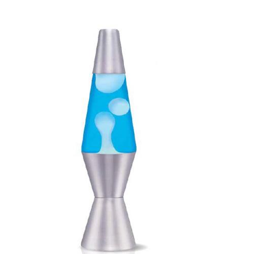Lava Lamp | 11.5 Inch White Blue Silver - 2