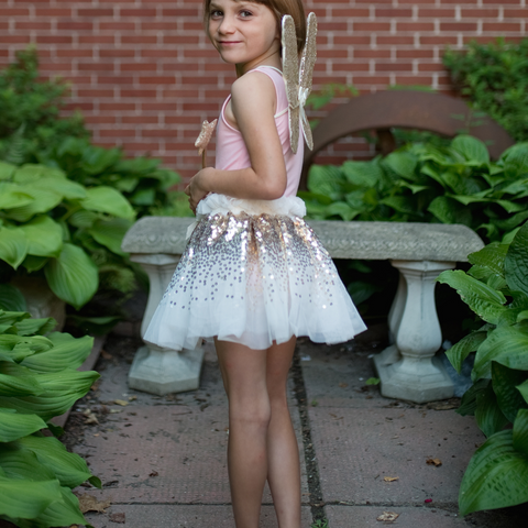 Skirt | Gracious Gold Sequins Skirt | Wings | & Wand | Size 4-6 - 1