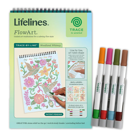 Lifelines | FlowArt |  Trace-By-Line, Woodland Whimsy - CR Toys