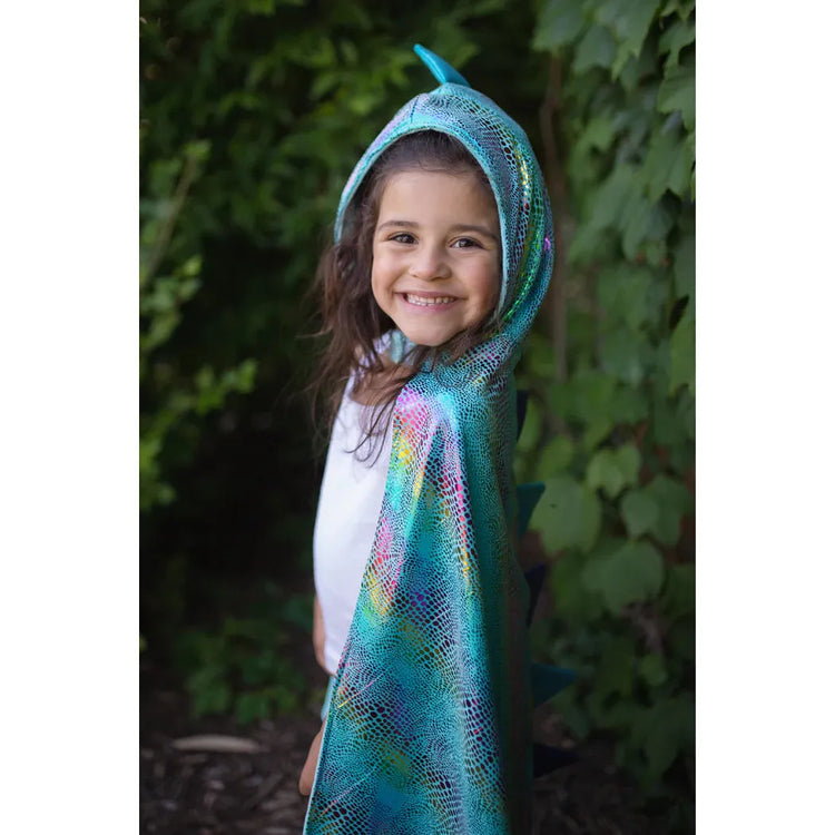 Rainbow Reversible Unicorn Dragon Cape Size 5/6 Dress Up 52105